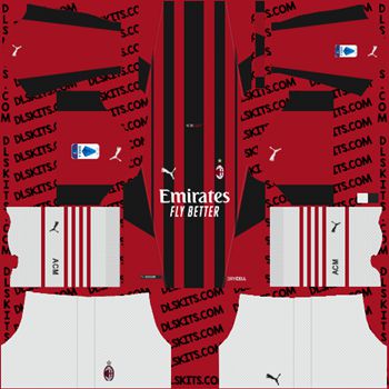 AC Milan 2021-22 Dream League Soccer Kits for DLS 2019