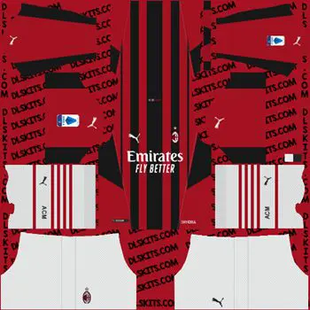 AC Milan 2021-22 Dream League Soccer Kits for DLS 2019