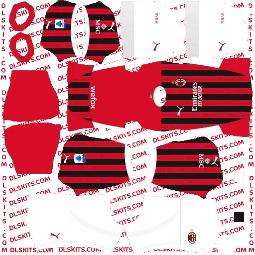 AC Milan 2024-25 Kits Dream League Soccer | DLS 25 Kits