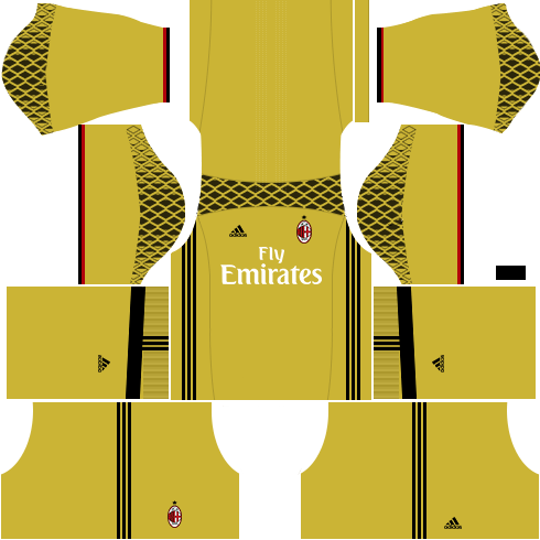 AC Milan Away Dream League Soccer Kits Goalkeeper 2017-18