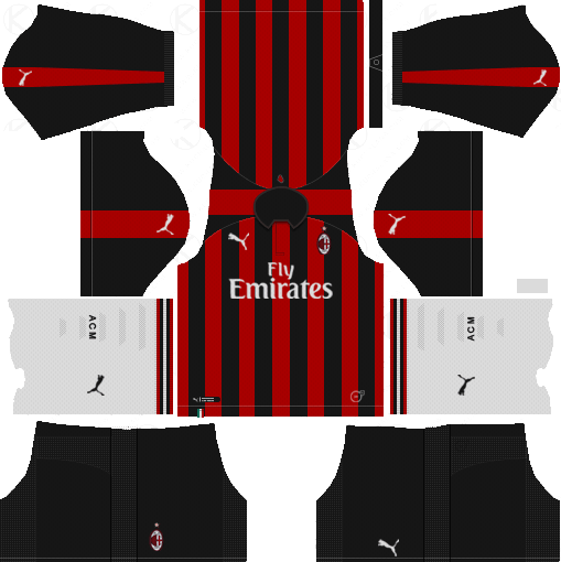 AC Milan 2018-19 Away Kit Dream League Soccer Kits URL 512x512