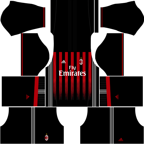AC Milan Dream Soccer League Kits Home 2017-18