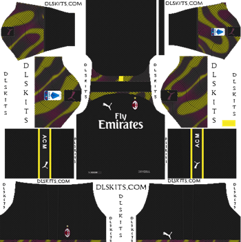 Dream League Soccer Kits AC Milan Goalkeeper Away Kit 2019-20