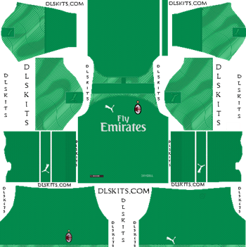 AC Milan Goalkeeper Home Kit 2019-2020 - DLS 19 Kits - Dream League Soccer 512x512 Kits URL