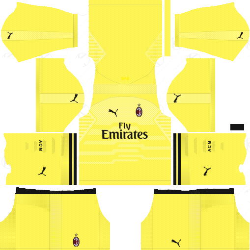 AC Milan 2018-19 Goalkeeper Kit Dream League Soccer Kits URL 512x512