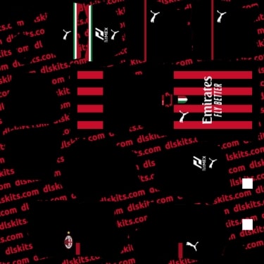 Dream League Soccer Kits AC Milan 2022 AC Milan Home Dream League Soccer Kits 2022-23