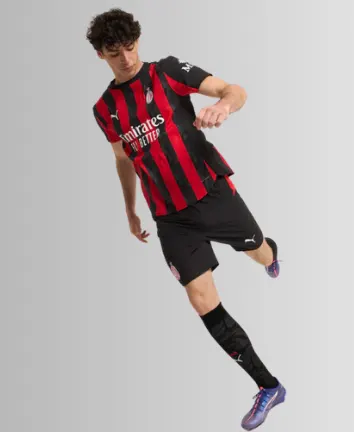AC Milan 2025-26 Dream League Soccer Kits Serie A DLS 26 AC Milan Home Kit 2025-26 for Serie A and Coppa Italia copy