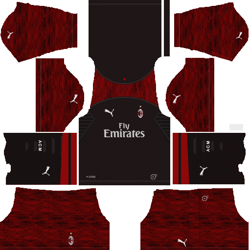 AC Milan 2018-19 Third Kit Dream League Soccer Kits