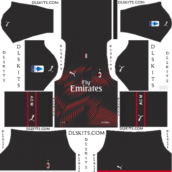 Dream League Soccer Kits AC Milan Third Kit 2019-20