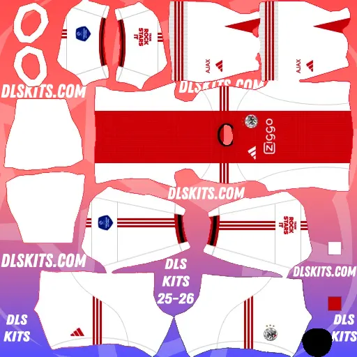 AFC Ajax 2025-26 Dream League Soccer Kits UEFA DLS 26