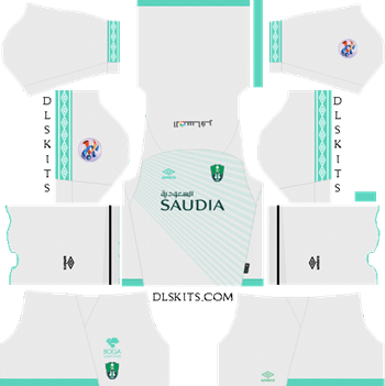 AFC Al-Ahli Saudi FC Home Kit 2019 - DLS 19 Kits - Dream League Soccer Kits URL