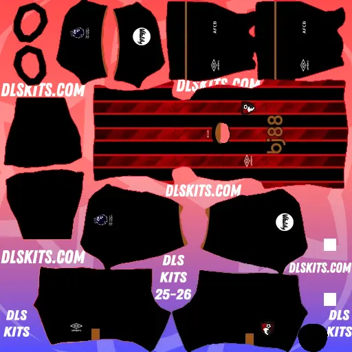 AFC Bournemouth 2025-26 Dream League Soccer Kits DLS 26