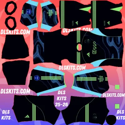 AFC Ajax 2025-26 Dream League Soccer Kits UEFA DLS 26 Ajax Away Dream League Soccer Kit 2025-26 for DLS Mobile Game