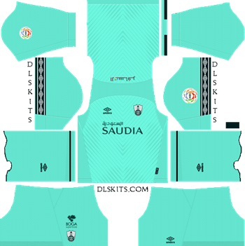 Al-Ahli Saudi FC Goalkeeper Home Kit 2019 - DLS 19 Kits - Dream League Soccer Kits URL