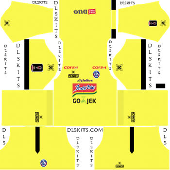 Arema FC Goalkeeper Home Kit 2019 - DLS 19 Kit - Dream League Soccer Kits URL
