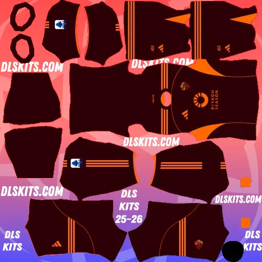 AS Roma 2025-26 Dream League Soccer Kits DLS 26