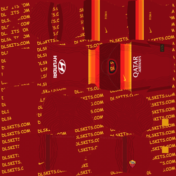 AS Roma Home Kit 2020 - Dream League Soccer Kits - DLS 20 Kits
