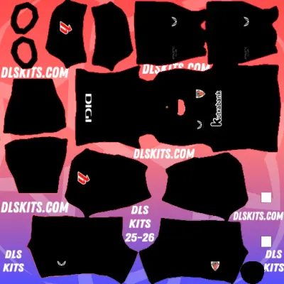 Athletic Club Bilbao Goalkeeper Home Kit 2025-26 Dream League Soccer Kits for DLS 25