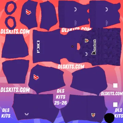 Athletic Club Bilbao Goalkeeper Third Kit 2025-26 Dream League Soccer Kits for DLS 25
