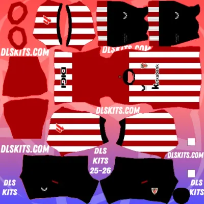 Athletic Club Bilbao Home Kit 2025-26 Dream League Soccer Kits for DLS 25