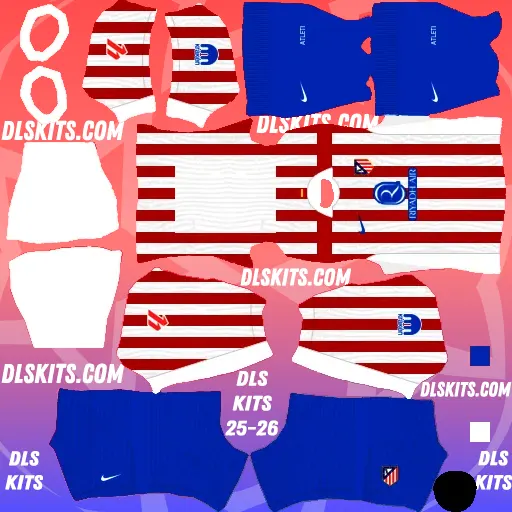 Atletico de Madrid 2025-26 Dream League Soccer Kits For DLS 26
