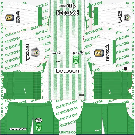 Atlético Nacional Kits 2025 For DLS 2019