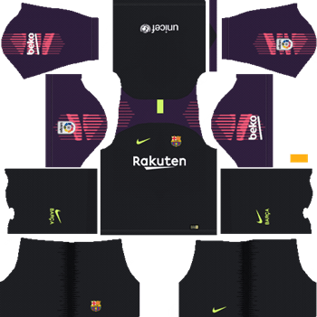 Dream League Soccer Kits Barcelona 2018-19 Nike Kit & Logo Barcelona Goalkeeper Away Kit 2018-19 Dream League Soccer Kits URL 512x512