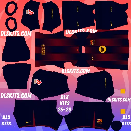 Barcelona FC 2025-26 Dream League Soccer Kits For DLS 25