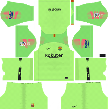 Dream League Soccer Kits Barcelona 2018-19 Nike Kit & Logo Barcelona Goalkeeper Home Kit 2018-19 Dream League Soccer Kits URL 512x512