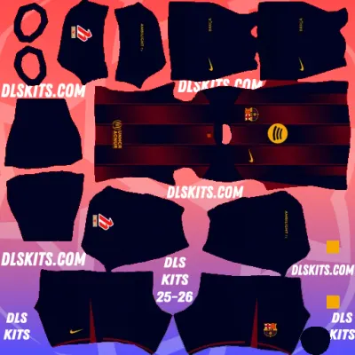 Barcelona FC 2025-26 Dream League Soccer Kits For DLS 25 Barcelona Home 2025-26 DLS Kits URL for Dream League Soccer
