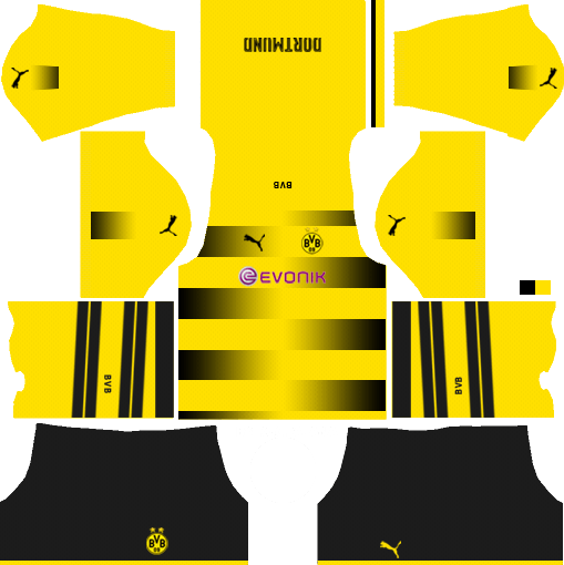 Dream League Soccer Kits Dortmund Kit & Logo 512×512 URL 2017-2018