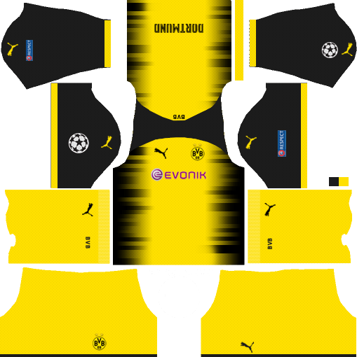 Dream League Soccer Kits Dortmund Kit & Logo 512x512 URL 2017-2018 Borussia Dortmund Dream League Soccer Kits 512x512 URL - International with Yellow Shorts