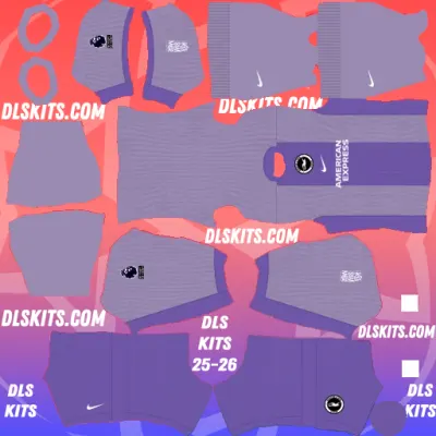 Brighton 2025-26 Away DLS Kits 25 for Dream League Soccer 2025