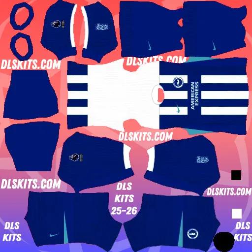 Brighton & Hove Albion 2025-26 Dream League Soccer Kits For DLS 26