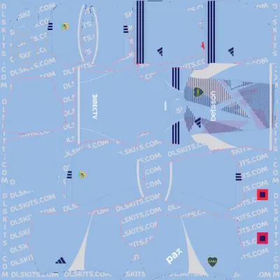 Boca Juniors 2024-25 Kits Dream League Soccer | DLS 25 Kits CA Boca Juniors Goalkeeper Home 2024 Dream League Soccer Kit