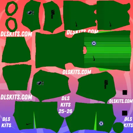 Chelsea FC 2025-26 Goalkeeper Away Dream League Soccer Kits for DLS 25 Premier League