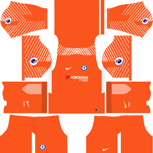 Dream League Soccer Kits Chelsea 2017-2018 {DLS Kits & Logo URL} Chelsea GoalKeeper DLS Home Kit 2017-18