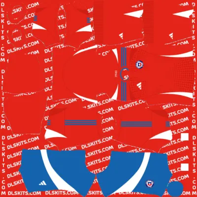 Chile 2024 Kits Copa America Dream League Soccer Chile Copa America Home DLS Kit 2024