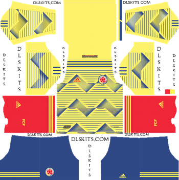 Colombia 2019 Copa America Dream League Soccer Kits & Logo Colombia Copa America Home Kit 2019 DLS 19 Kits Dream League Soccer