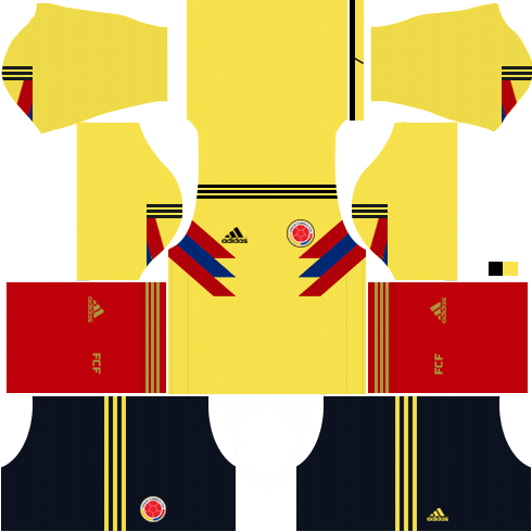 Dream League Soccer Kits Colombia 2018 World Cup Kit & Logo URL Colombia World Cup 2018 Dream Leauge Soccer Kits (Home) 512x512 URL