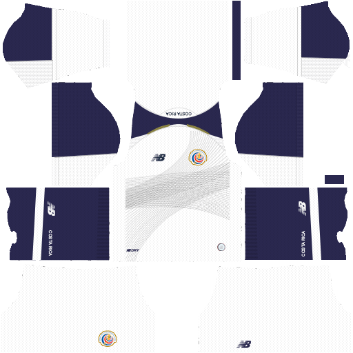 Costa Rica Kit 2018 World Cup Dream League Soccer Kits 512x512 URL- Away
