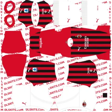 AC Milan 2024-25 Kits Dream League Soccer | DLS 25 Kits DLS AC Milan Home Kit 2024 Dream League Soccer