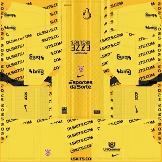 DLS Corinthians Goalkeeper Away Kit 2025 Dream League Soccer 2019