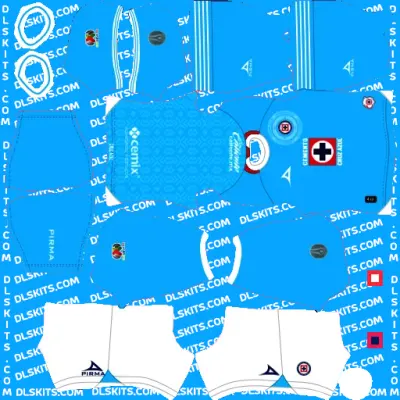 Liga MX Cruz Azul 2024-25 Kits Dream League Soccer DLS Cruz Azul Home Kit 2024 Dream League Soccer