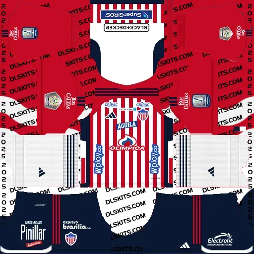 Junior FC Kits 2025 Copa Colombia & Primera A For DLS 2019