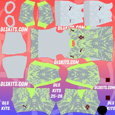 DLS Portugal Goalkeeper Away Kit 2026 FIFA World Cup
