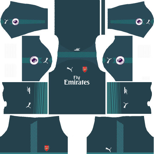 Dream League Soccer Arsenal Goalkeeper Home Kits 2018 512x512