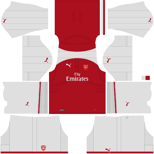 Dream League Soccer Arsenal Home Kits 2018 512x512