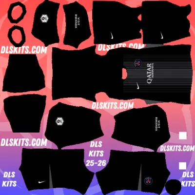 Paris Saint-Germain Dream League Soccer Kits for DLS 26 Goalkeeper Home Paris Saint-Germain Dream League Soccer Kit for DLS 25