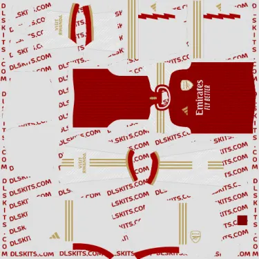 FC Arsenal Home Kit 2023-24 For Dream League Soccer DLS 23 Kits